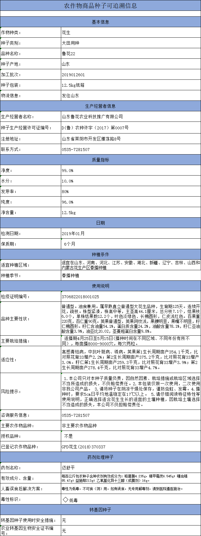 农作物商品种子追溯信息鲁花22包衣12.5kg.2.17.jpg